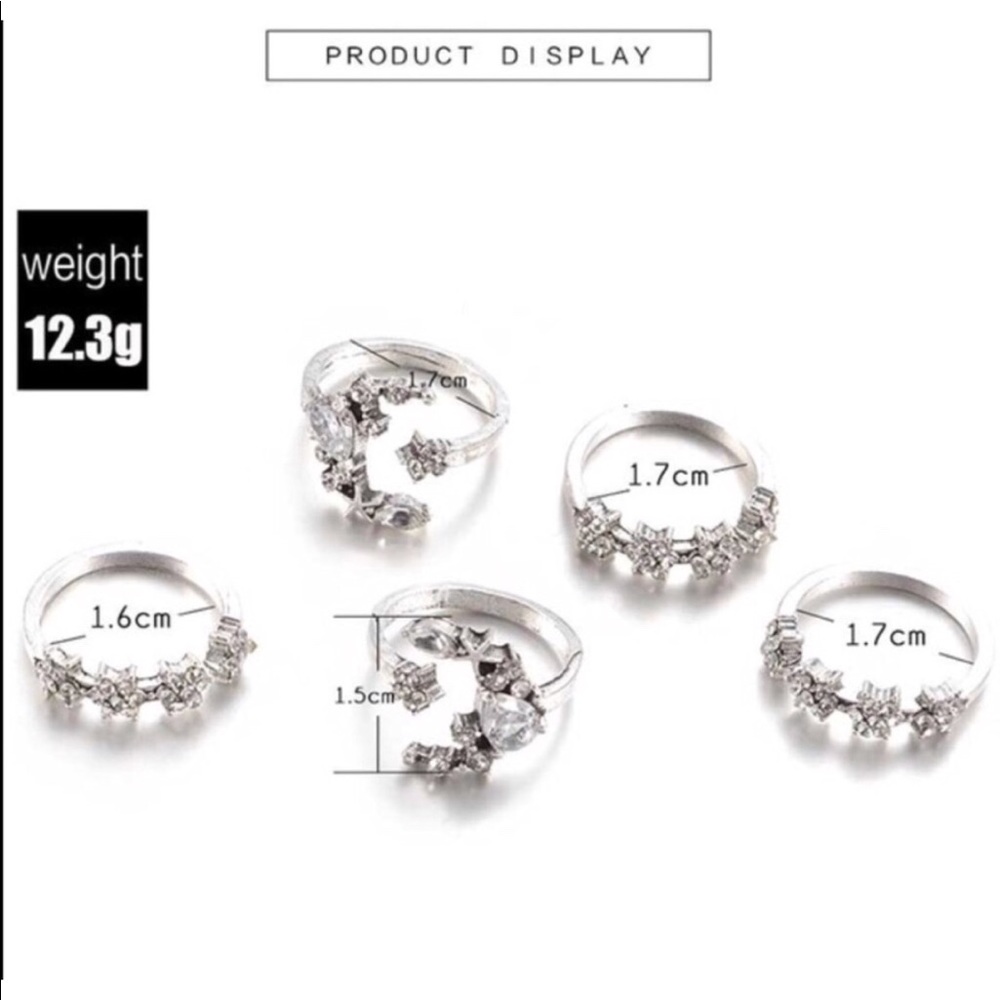 ✨Celestial Moon and Stars Midi Ring Set✨ - Picture 5 of 5